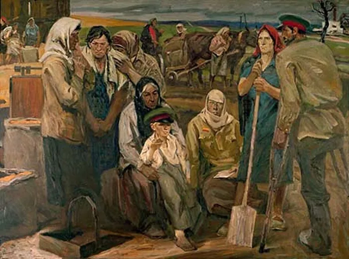 В годы войны. 1990. Холст масло